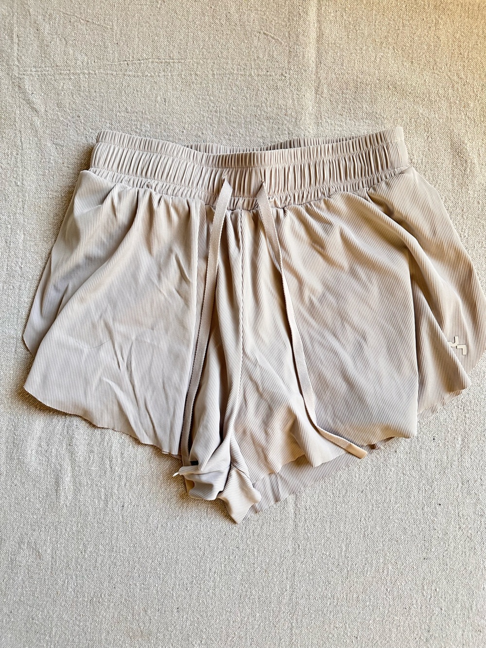 JoyLab Beige High Rise Athletic Running Shorts Two Phone Pockets Size XS